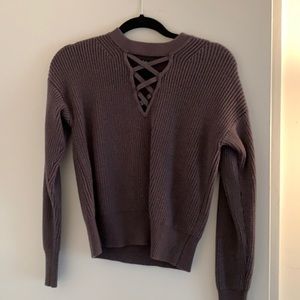 Grey xs Splendid sweater lace front